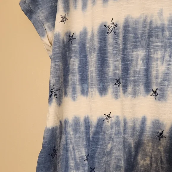 ⭐️ HOST PICK ⭐️ Sonoma Short Sleeve Dolman Tee Blue Tie Dye Shirt - Picture 4 of 4